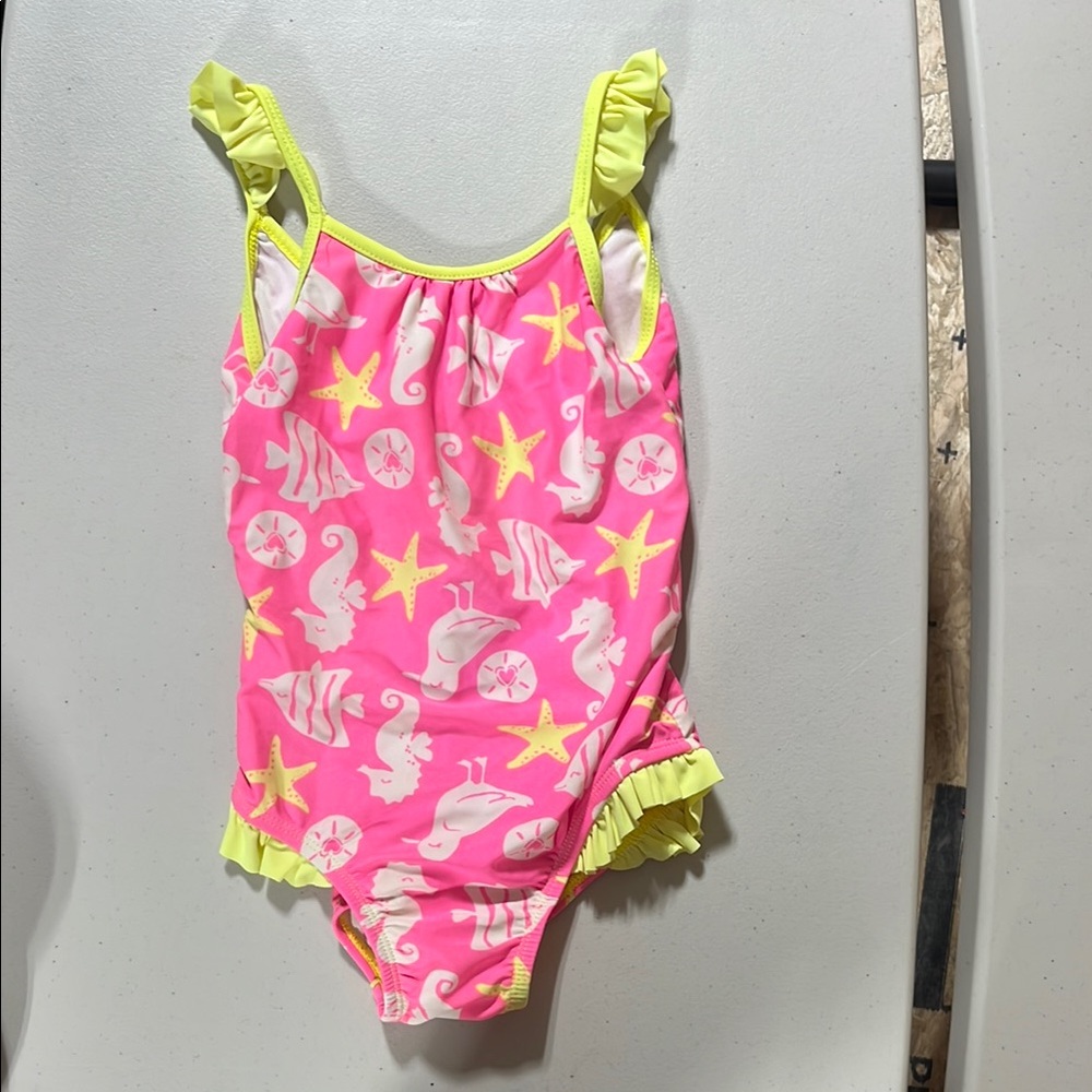 Carter's Pink and Yellow Kids Swim One Piece